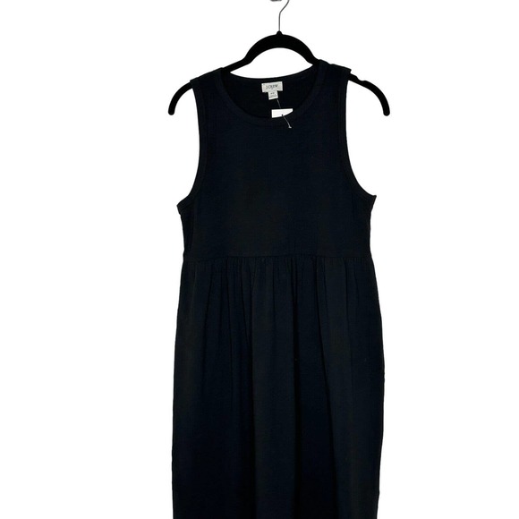 NWT J Crew Factory Womens Petite Knit Dress Size Small Midi Pockets Black - Picture 4 of 11
